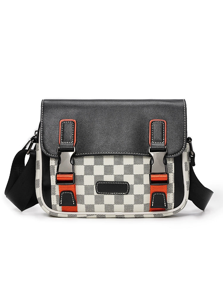 Retro Plaid Messenger Bag